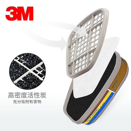 3M6007CN防汞蒸氣有機(jī)酸性氣體濾毒盒圖片2