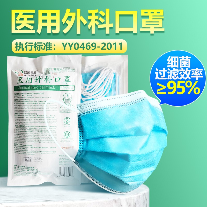 錦繡粵興Y007一次性醫(yī)用外科口罩
