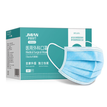 界面滅菌級藍色一次性醫(yī)用外科口罩