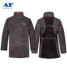 友盟AP-8002炭咖色皮護(hù)胸帶領(lǐng)長(zhǎng)袖圍裙