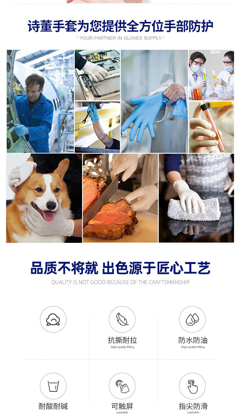 施?？礜900丁腈橡膠檢查手套圖片2