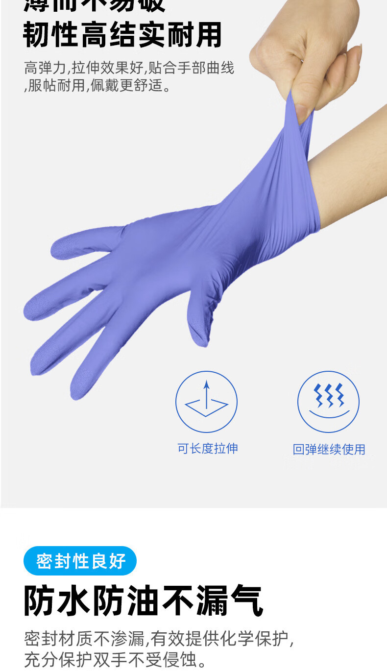 施?？礜900丁腈橡膠檢查手套圖片4