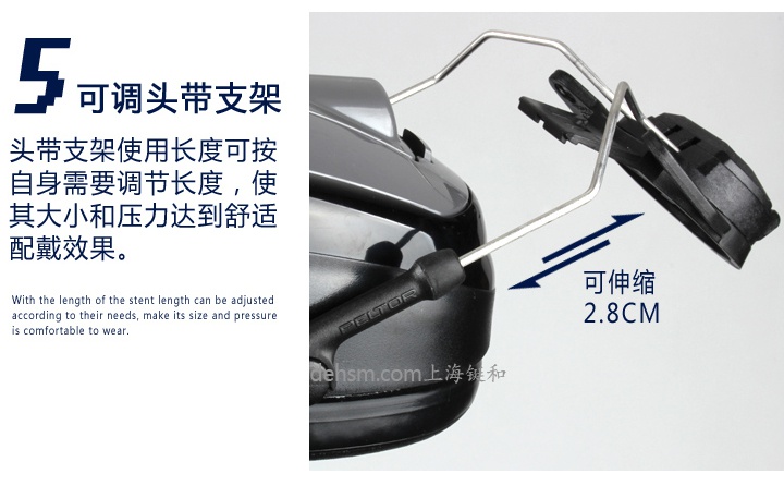 3M H7P3E-PTL掛安全帽式隔音耳罩可調節(jié)頭帶支架